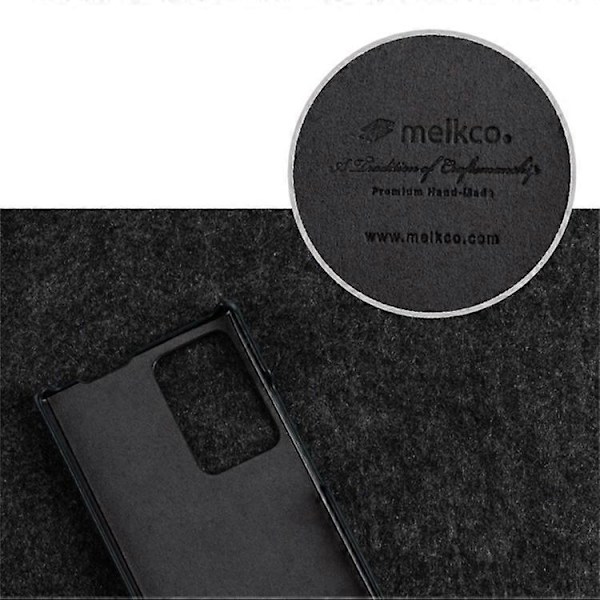 MELKCO Kompatibelt Skal för Samsung Galaxy Note20 / Note20 5G Äkta Läder+PC Vertikalt Flip Fodral DarkBlue