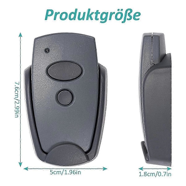 Garageportöppnare, 2-pack Garageport Fjärrkontroll 868MHz för Digital 302, 304 Fjärrkontroll