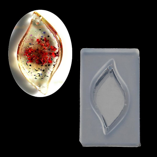 Edelsten Silikonform Bladform Anheng Resin Form For Øredobber Laging-fg