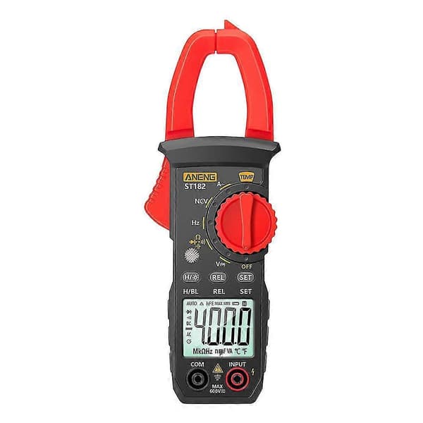 St182 Digital Klem-meter AC Strøm Multimeter DC/AC Spenningsmåler Spenningstester Amp Ncv Ohm Test Y