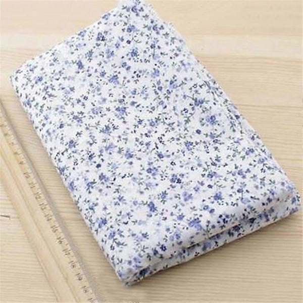 7 st 25x25cm Blommig Prickig Lapptäcke Bomullstyg Enfärgat Tyg DIY Sömnad Quilting mengxi