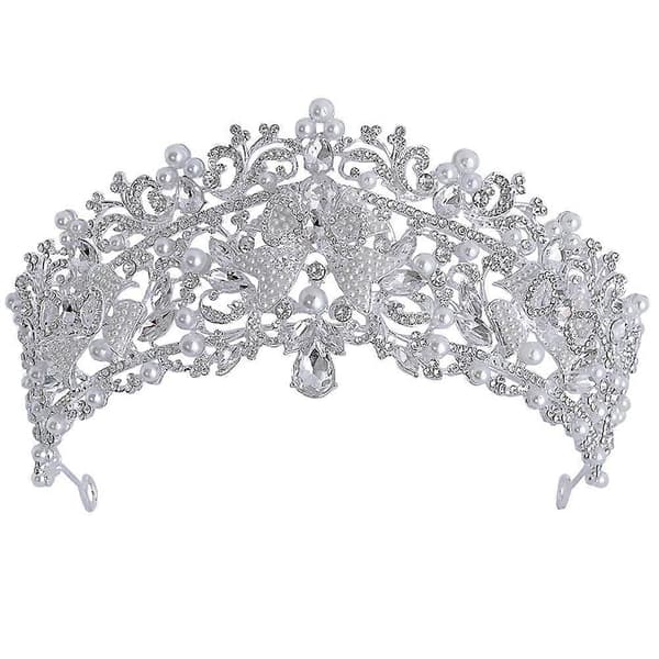 Bryllupstiara Rhinestone Hodebånd Krystalltiara Krone Bryllup Hårtilbehør