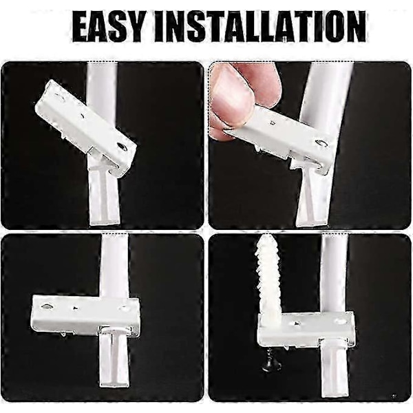 9,8 Ft Böjbar Gardinskena Takmonterad Rak Böjd Takskena Set Topp Sidomontering Tak För Installation -ZHENV