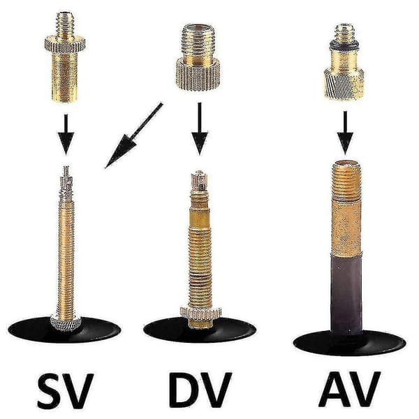 Koppar Cykelpump Ventil Konverteringsmunstycken Ventiladapter Verktyg 24st