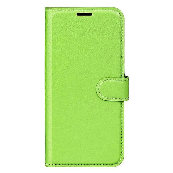 Kompatibelt Skal för Samsung Galaxy S25+ Litchi Textur Stötsäkert Läder Plånboksfodral Green