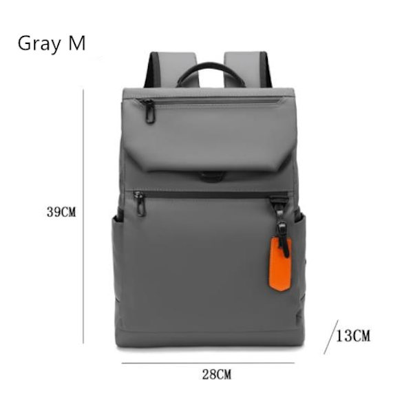 Vandtæt mænds bærbar rygsæk Business rygsæk Urban mænds rygsæk Gray M