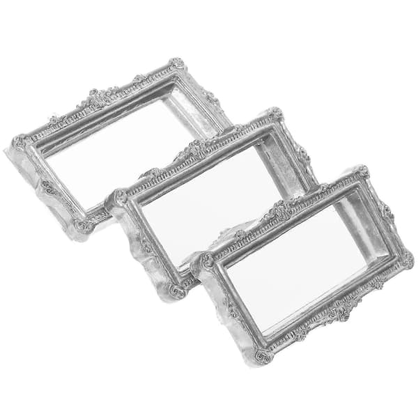 3 stk. Dekorativ Mini Husdekorasjon Simulert Miniatyr Speil Mini Speildekor