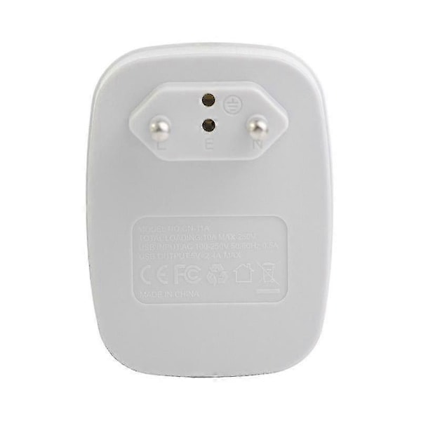 Europeisk Reisepluggadapter, Internasjonal Strømuttaksadapter Med 2 Usb-ZZY