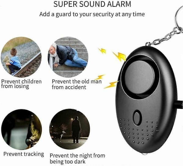 Larm för kvinnor, återanvändbart, polisgodkänt, 140DB superhögt!