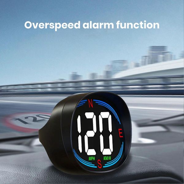GPS Kompas Speedometer Bil Heads-up Display USB Tilslut Plug And Play 2.7 Tommer Skærm MPH Hastighedsmåler Over Hastigheds Alarm til Alle Køretøjer