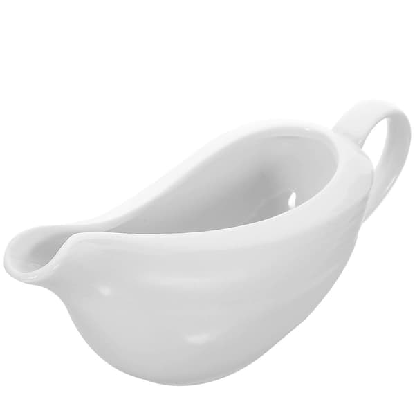 Keramisk Sovsekande Saucier Restaurant Servering Hvid 16.50X6.50X6.50CM 1 Sæt