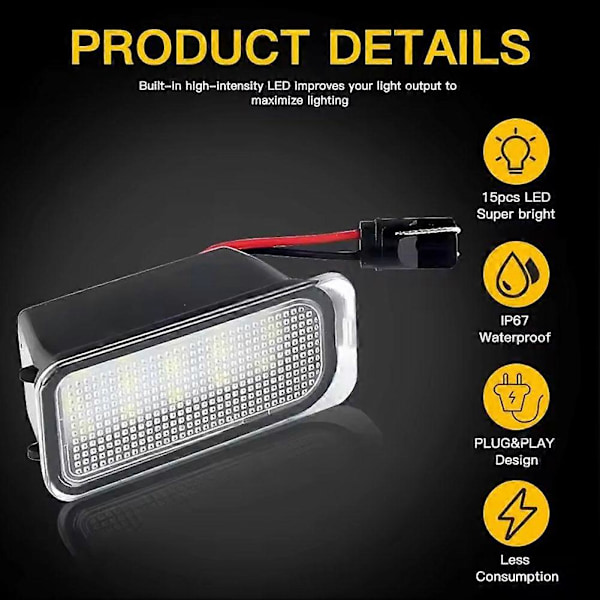LED Nummerpladelys til FORD C-Max Edge Transit Connect Ecosport Ranger