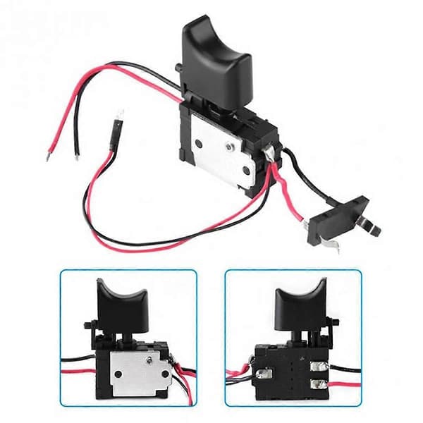 2 stk. Elektrisk drill kontrollbryter DC 7.2 V-24 V 16A Trådløs drill utløserbryter hastighetskontroll Bu