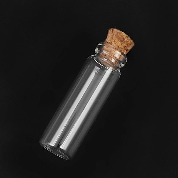20 st 11x32mm Små Mini Tomma Genomskinliga Kork Glasflaskor Flaskor 2ml (haoyi