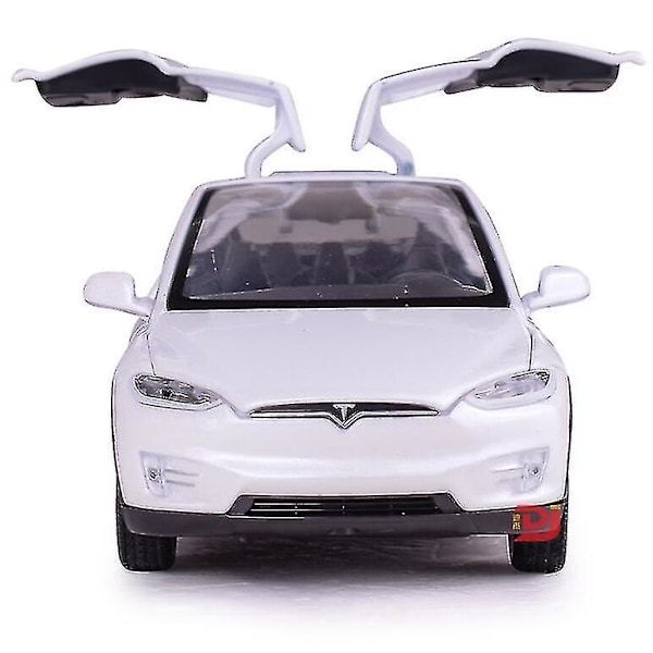 Vit Ny 1:32 Tesla Model X Legering Bilmodell Leksaksfordon Bilar För Barn