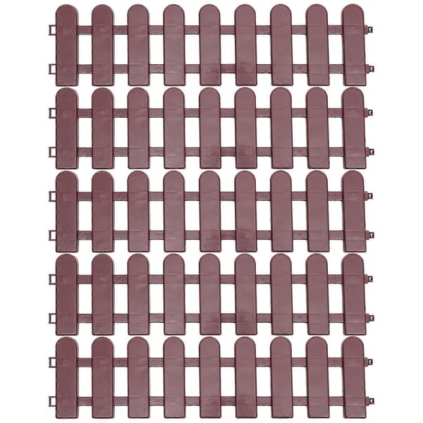 Landskapsgjerde Hagekant Plastgjerder For Terrasse DIY Hage Rektangulær Enkel Og Elegant 5 stk