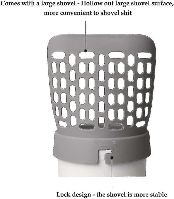 Kattesandspade med pose og avtakbart spadeholder