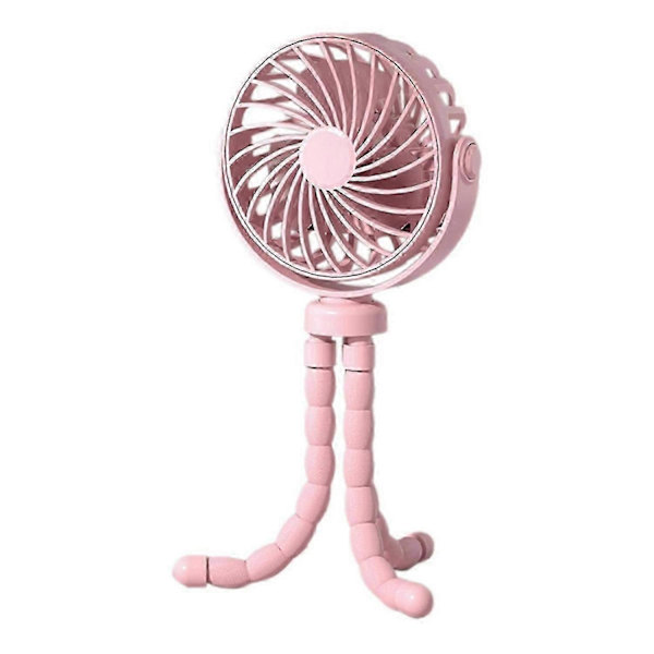 2025 Blæksprutte-ventilator, skrivebords campingventilator, USB genopladelig stativventilator, med lysventilator