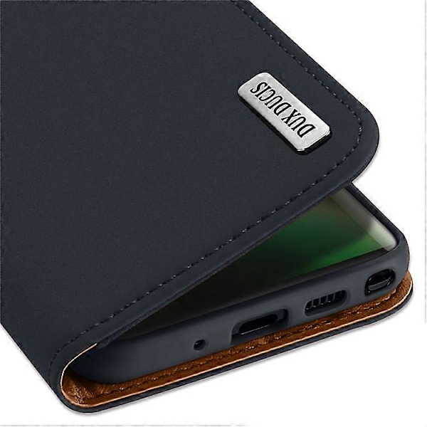 DUX DUCIS Wish Series Kompatibel med Samsung Galaxy Note 10 / Note 10 5G Plånboksfodral Äkta Läder DarkBlue