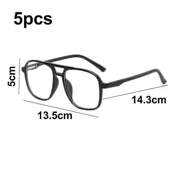 Magnetiska 5-pack Polariserande Clip-on Solglasögon Plastram För Nattkörning