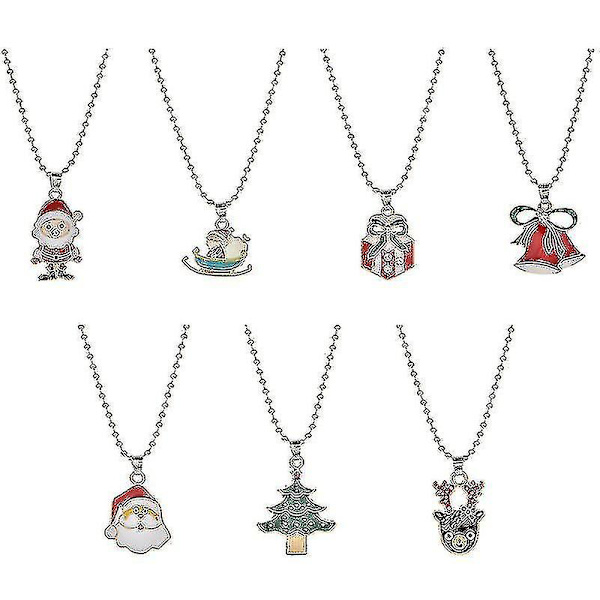 7st legering jul berlock hängen smycken halsband dekoration