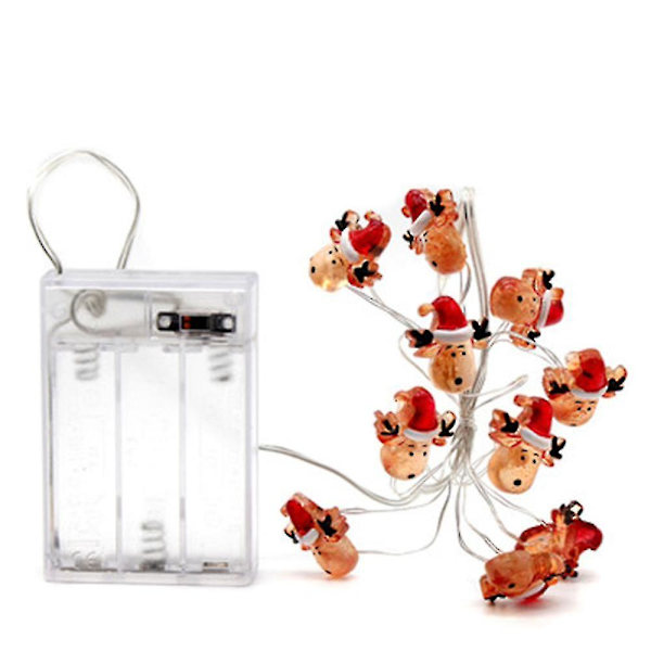 2m 20 Led Batteridriven Jul Fairy String Lights Dekor, Älg