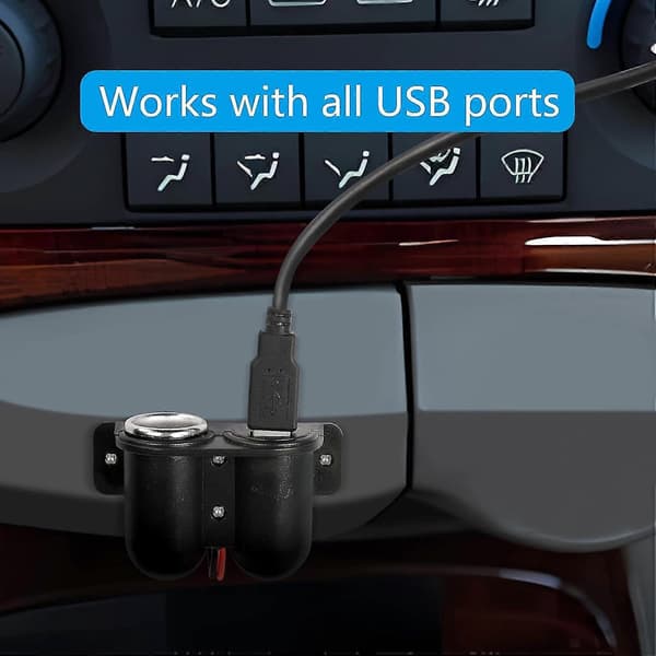 12v USB-tupakansytytinliitäntä - kahdella USB-virtalähteellä