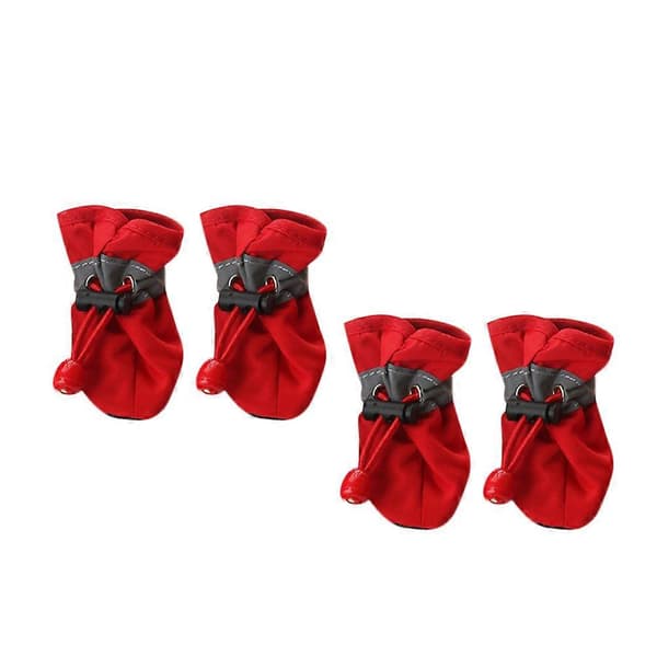 Hund Regnsko Enkel Stil Hold Rene Rød 3.8*3.4cm 4stk