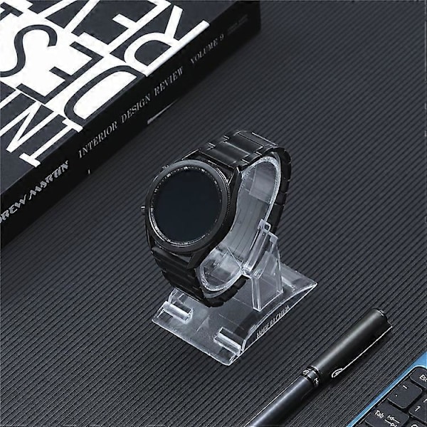 Klockarmband Kompatibelt För Huawei Watch 4 Pro / GT 3 46mm / GT 2 46mm / GT 3 Porsche Design, 3 Pärlor Titanstål Armband Black