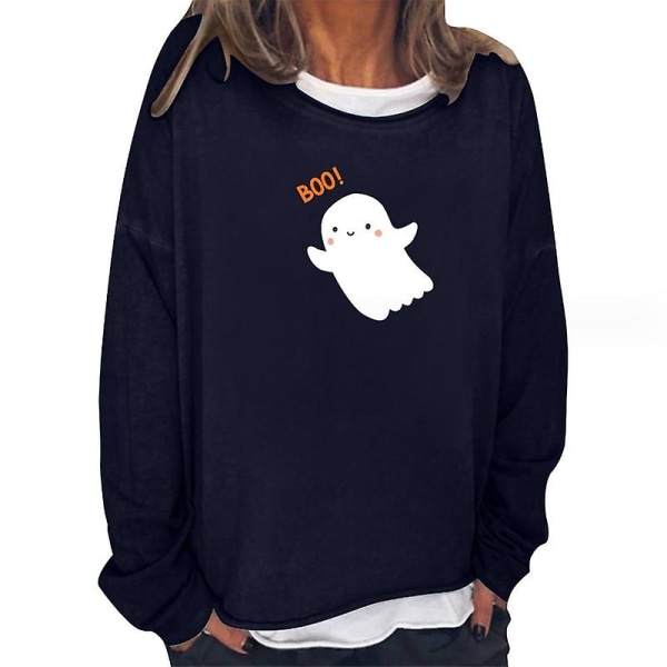 Halloween T-paita Pumpkin Face Shirt Naisten pitkähihainen syksyinen kurpitsapaita Halloween T-paita toppi style 5 XL