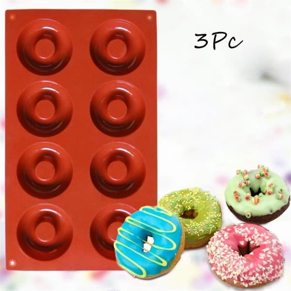 3 stk. Silikone Donut Cupcake Form Muffin Chokolade Kage Slik Cookie Bageform Q