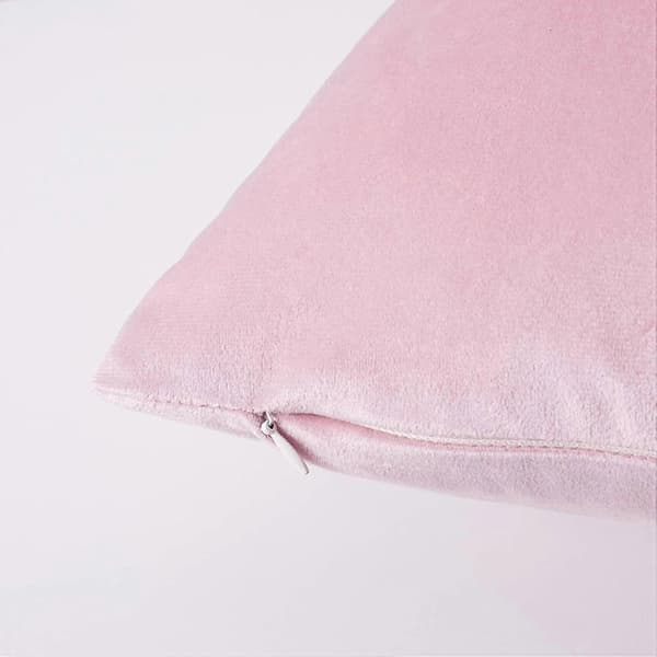 2-pack Sammets Kuddfodral, Dekorativt Örngott för Soffa Sovrum (45x45 cm, Rosa)