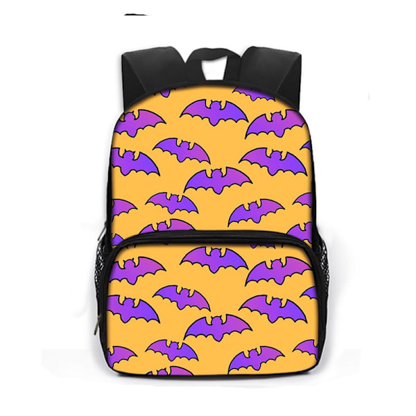 Gothic Bat Ghost Vampire Printing Skoletasker til børn Drenge Piger Laptop Rygsække Børnehave Skoletaske Bogtasker Gave style 23