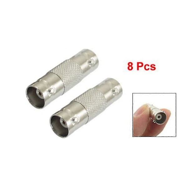 8 st Silverfärgad Bnc Hona Till Hona F/f Kontakt Adapter