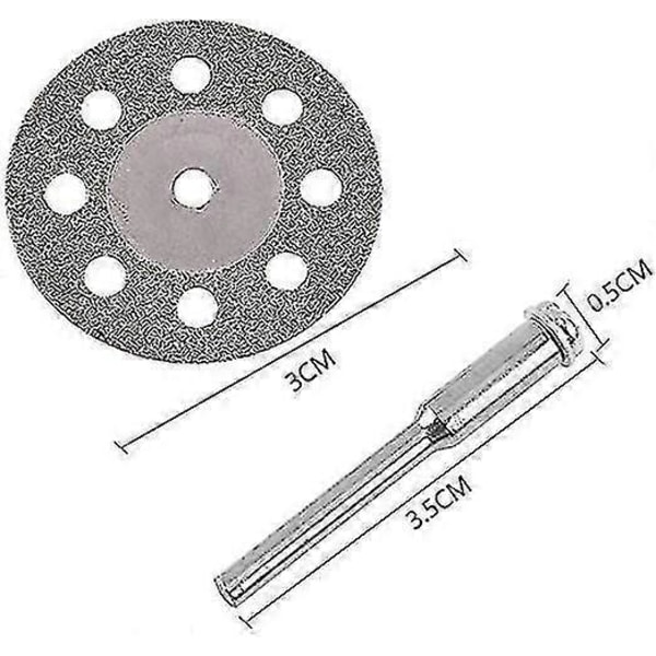 20 stk. 22 mm diamantskæreskive, 4 stk. dorn, værktøj, mini diamantskæreskiver med dorn