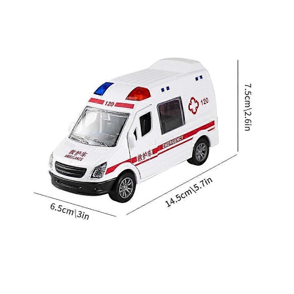 Støbt Legerings Ambulance Bil Model Legetøjsbil Til Børn Gave