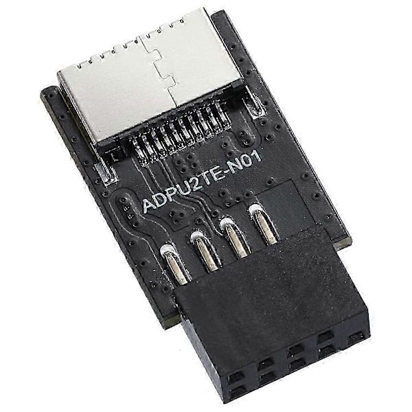 USB 2.0 Frontpanel Header USB 9Pin til USB 2.0 Type-E Intern Adapter Hovedkort Plugg Adapter