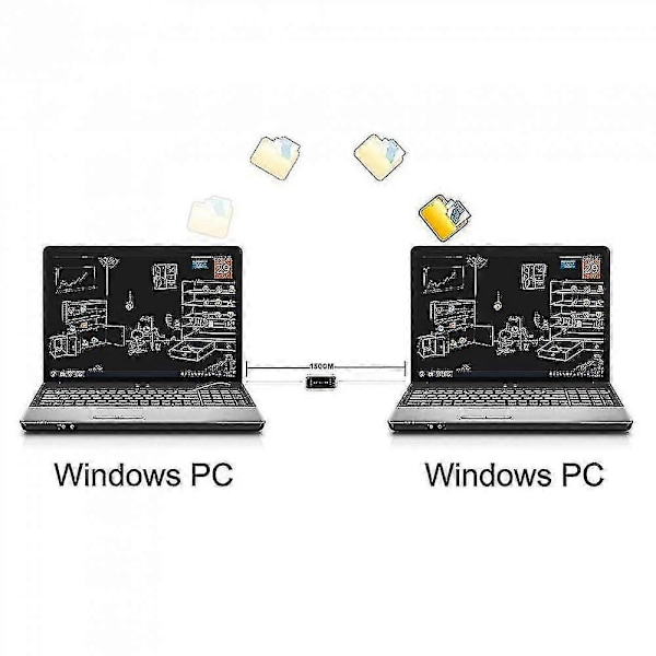 USB Dataöverföringskabel PC till PC för Windows - USB 2.0 Datalänk PC-länk Kabel VJZ