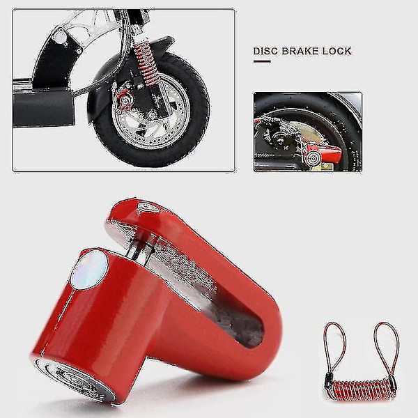 Scooterlås Stöldskydd Skivbromslås Med Stålvajer För Xiaomi M365 Elektrisk Scooter Skateboard Hjul Lås Skiva Qian