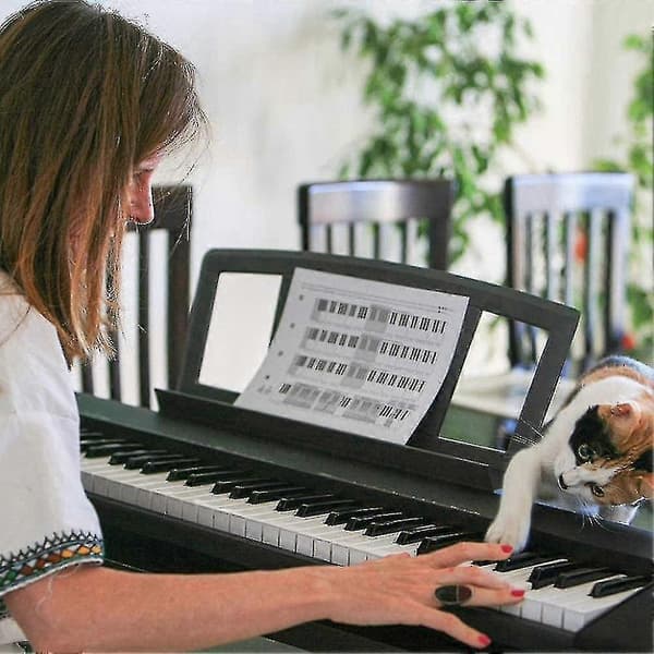 Musikstativ Kompatibelt med Adskillige Modeller af Musikkeyboard, Keyboardstativ Noder med 4
