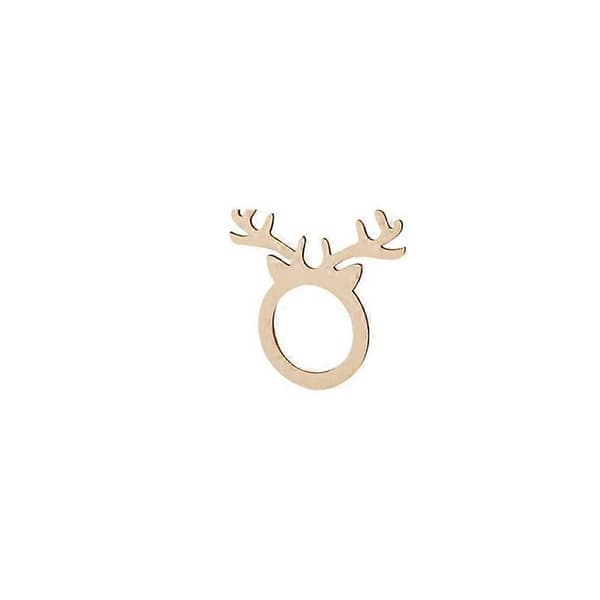 10 juleserviettholdere, Tre, 7x10x0.25cm, Beige