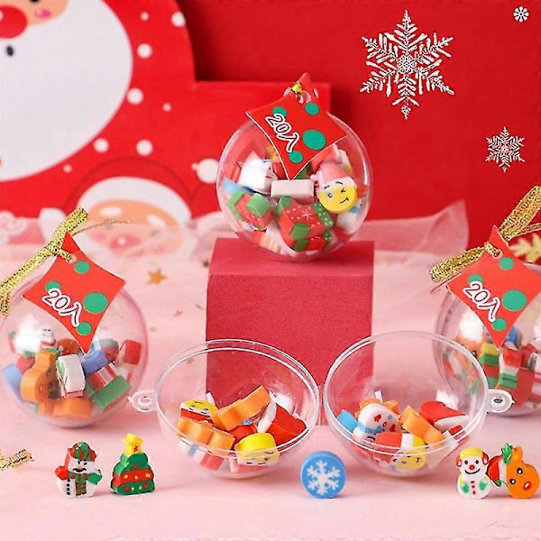 20 st Min Glad Jul Suddgummin För Barn Presenter Kawaii Skrivmaterial Nyhet Santa PMW