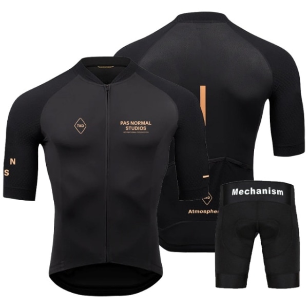 PNS Miesten Set Lyhythihainen Hengittävä MTB Bike Summer Black Pyöräilyvaatteet Maillot Ropa Ciclismo Uniform puku 6 L