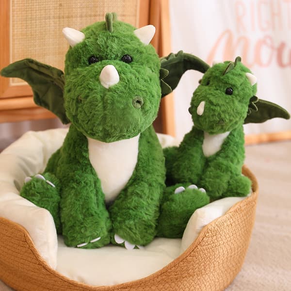 Pehmolelu dinosaurusmuna vauva poika 25cm vihreä