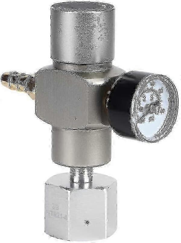 Co2 Trykregulator, 2 I 1 Mini Co2 Gasregulator Sodavands Trykmåler Med 3/8in Til Tr21.4 Adapter Edition d