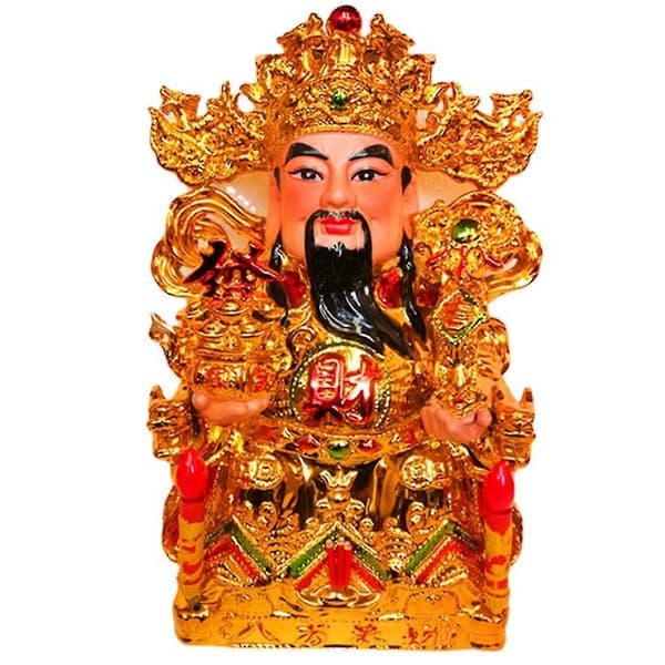 Lyckoguden Keramisk Buddha Staty Hantverksfigur Modell