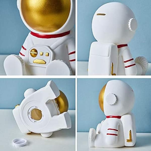 Astronaut Vinylfigur, Spargris för barn, Droppresistent sparbössa, Barnrumsinredning