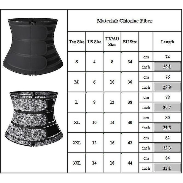 Tflycq Laihdutus Body Waist Shaper Training Tummy Control Widle Korsettivyöt Black 3XL