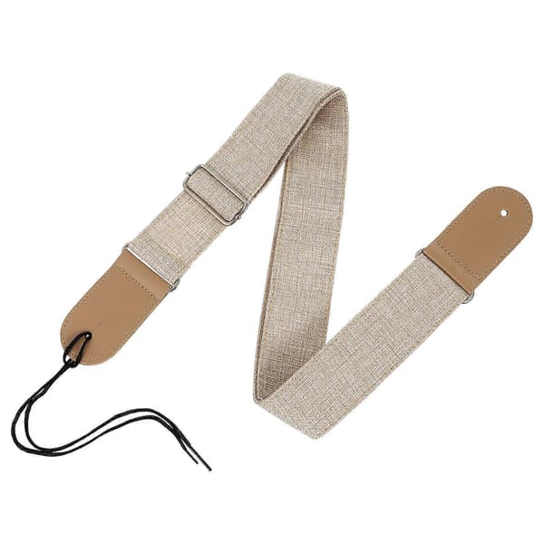 Elektriska Gitarrband Praktisk Gitarr Axelrem Ukulele Performance Beige Läder 145X5X0.5CM 1-pack