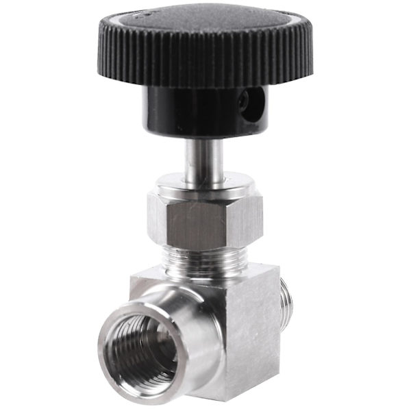 Nåleventil Justerbar 1/4 Tomme Han til Hun Gevind Rustfrit Stål 304 Flow Control Lukning Cr
